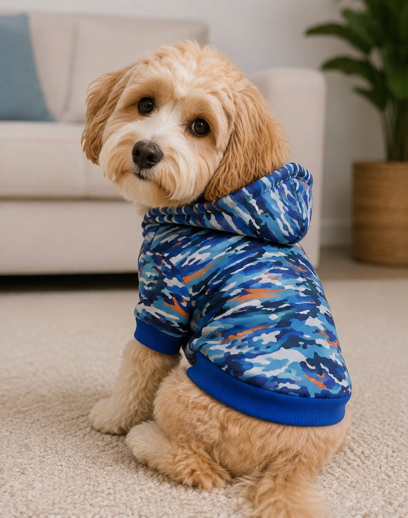 Sudadera Estampada Azul